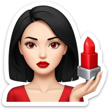 “Emoji girl, femme fatale, black hair. megan fox vibes sticker
