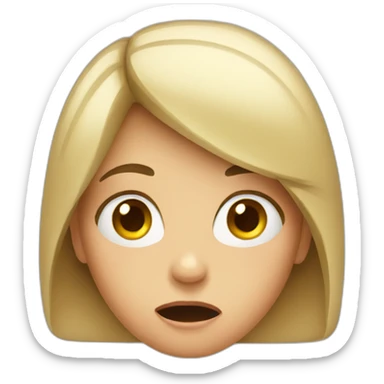 shocked girl sticker