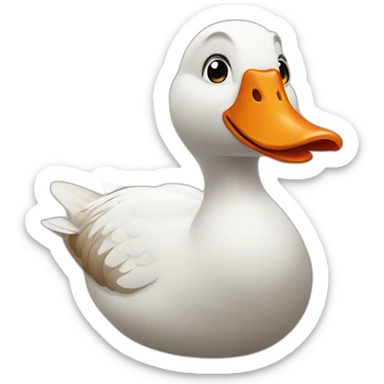 The Goose is smoking and letting out puffs of smoke sticker