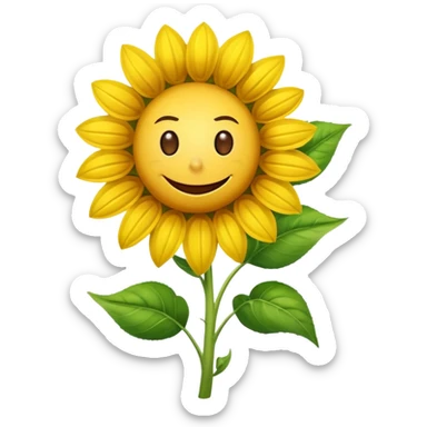 An exact  picture of the sunflower from Plants vs. Zombies sticker