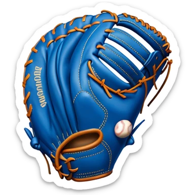 Blue baseball sliding mitt  sticker
