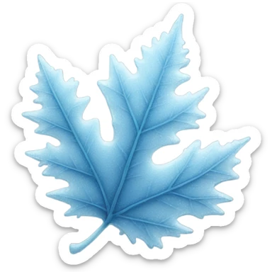 Frost on a leaf sticker