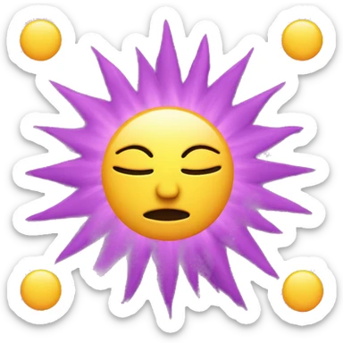 purple sun sticker