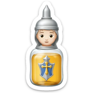 Justeun biberon avec Jeanne d’arc dedans  sticker