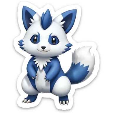Shiny Furret-Oshawott-Meowstic-Zangoose-Hybrid (Full body) sticker