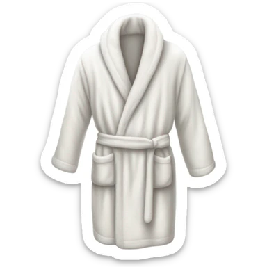 White dressing gown  sticker