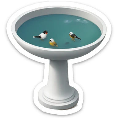contemporary bird bath sticker