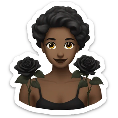 Black roses sticker