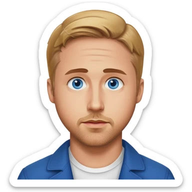 Ryan Gosling with blue eyes sticker