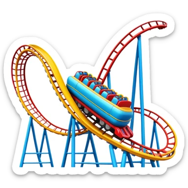colorful Roller Coaster sticker