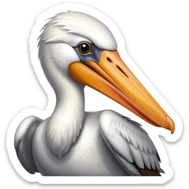 pélican avec de l'eau dans son bec sticker