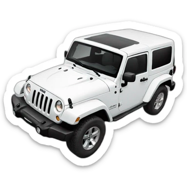 White jeep wrangler 4 door sticker