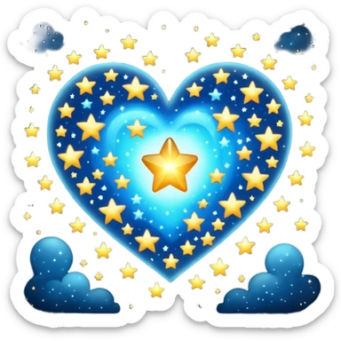 Love and stars sticker