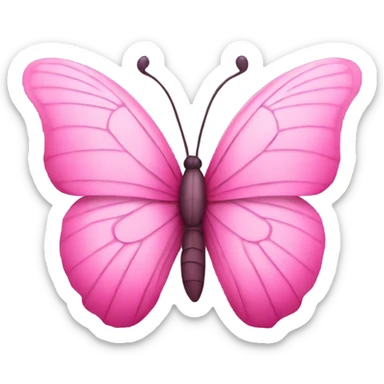 Pink butterfly  sticker