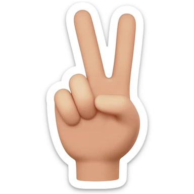 ✌️ but the fingers are bent slightly forward sticker