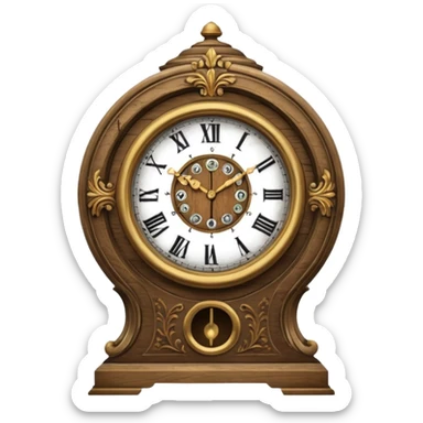 Whispering Clock old and creepy looking  sticker
