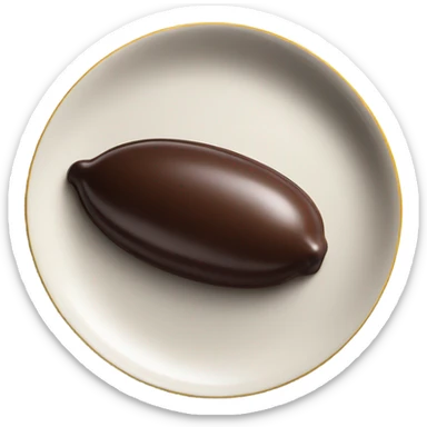 chocolate quenelle on plate sticker
