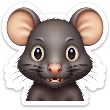 Humanoid black rat sweating sticker