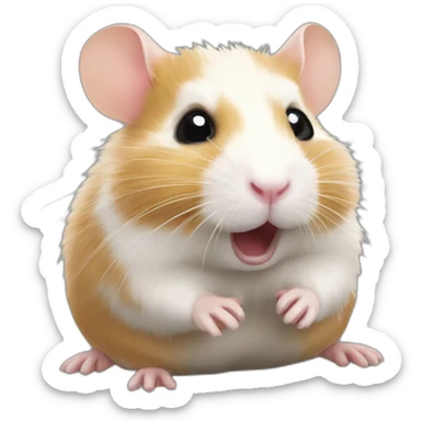 Hamster joues remplie sticker