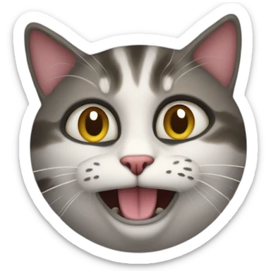 crazy cat sticker