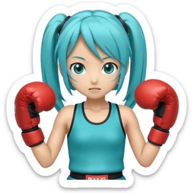 Miku boxing sticker