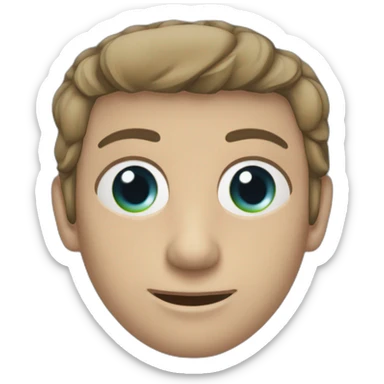 Homem careca, olhos azuis, alto , rosto oval, sticker