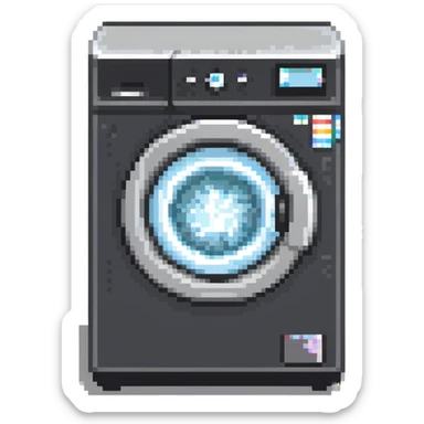 washing machine with spinning cycle sticker
