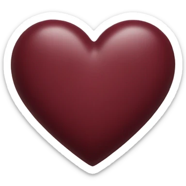 maroon heart sticker