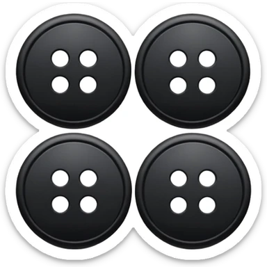 tailor's button 4 hole sticker