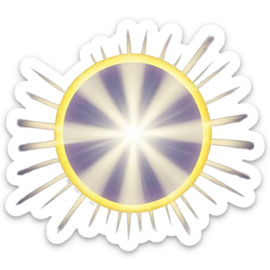 two light rays coming through the convex lenses sticker