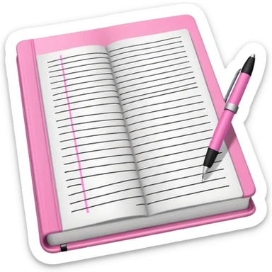 big open pink book and note pen add on it the word BUSY sticker