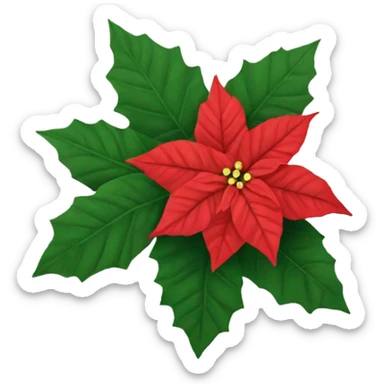 poinsettia sticker