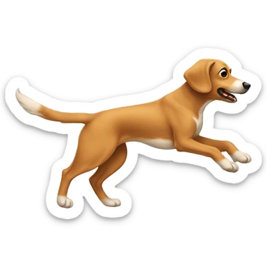 Dog chasing tail  sticker