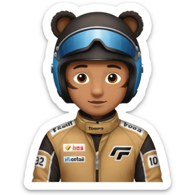 f1 driver black bear sticker