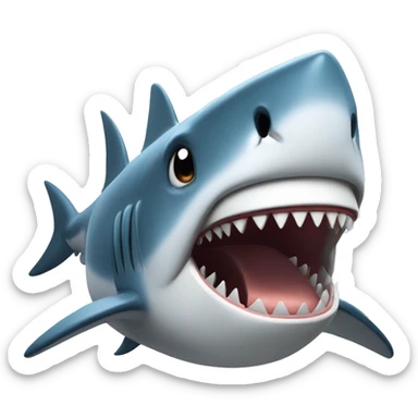 shark face paming sticker