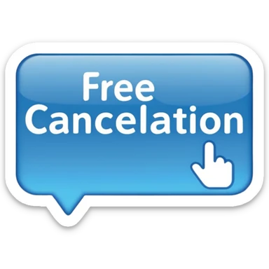 free cancellation sticker