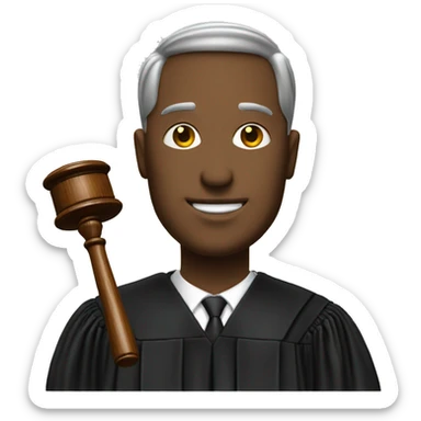 A JUDGE HOLDING A GAVEL sticker