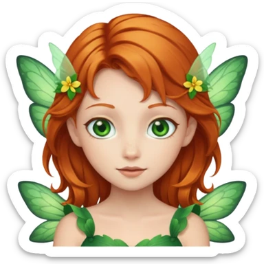 fairy with ginger hair  sticker