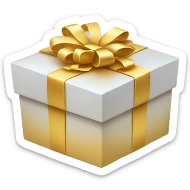 Golden Giftbox. sticker