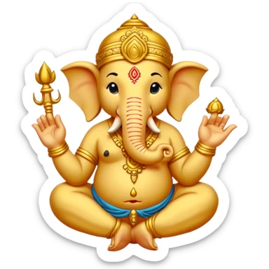a ganesh sticker classic oniy use black colur and some lines sticker