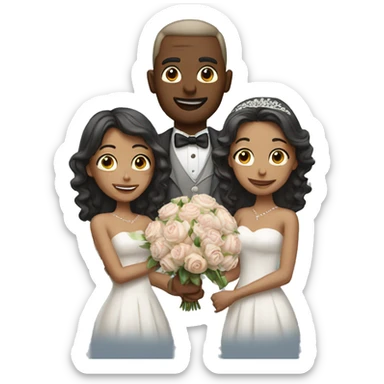 A man married to two women. sticker