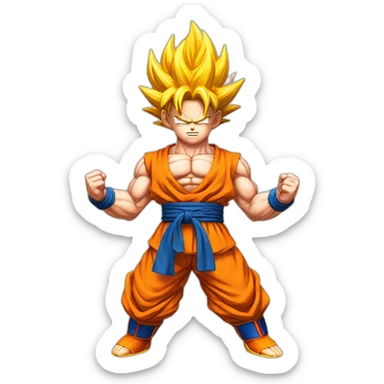 Goku super saiyan god sticker
