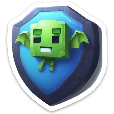 minecraft alien with bowling ball phone inside of pokemon center shield sticker