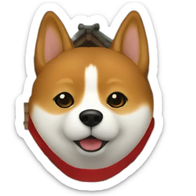 shiba inn with red mask sticker