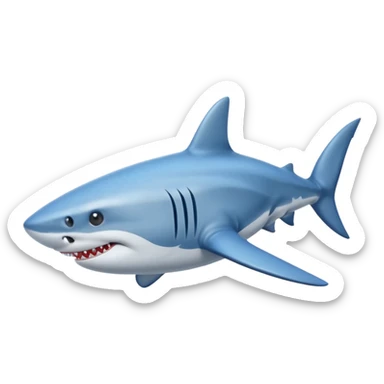 Shark with shoes on sticker