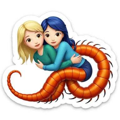 lesbian centipede sticker