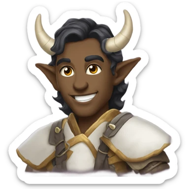 Crie um tiefling paladino de d&d  sticker