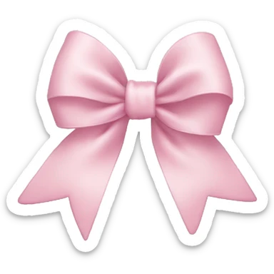 Light pink bow sticker