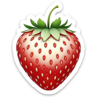 White strawberry sticker