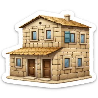 Palestinian old stone home sticker